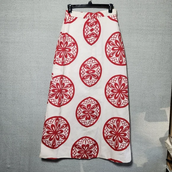 Vintage Wrap Skit Medium Cutom Made Pink And Cream A-Line Skirt See Pictures - Picture 2 of 12